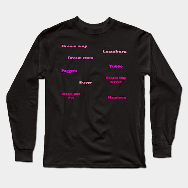 Dream smp sticker pack x9 Long Sleeve T-Shirt by Samuelproductions19